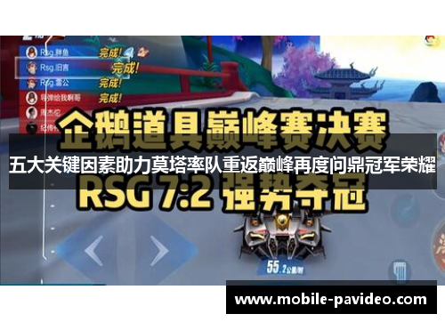五大关键因素助力莫塔率队重返巅峰再度问鼎冠军荣耀 五大关键因素助力莫塔率队重返巅峰再度问鼎冠军荣耀